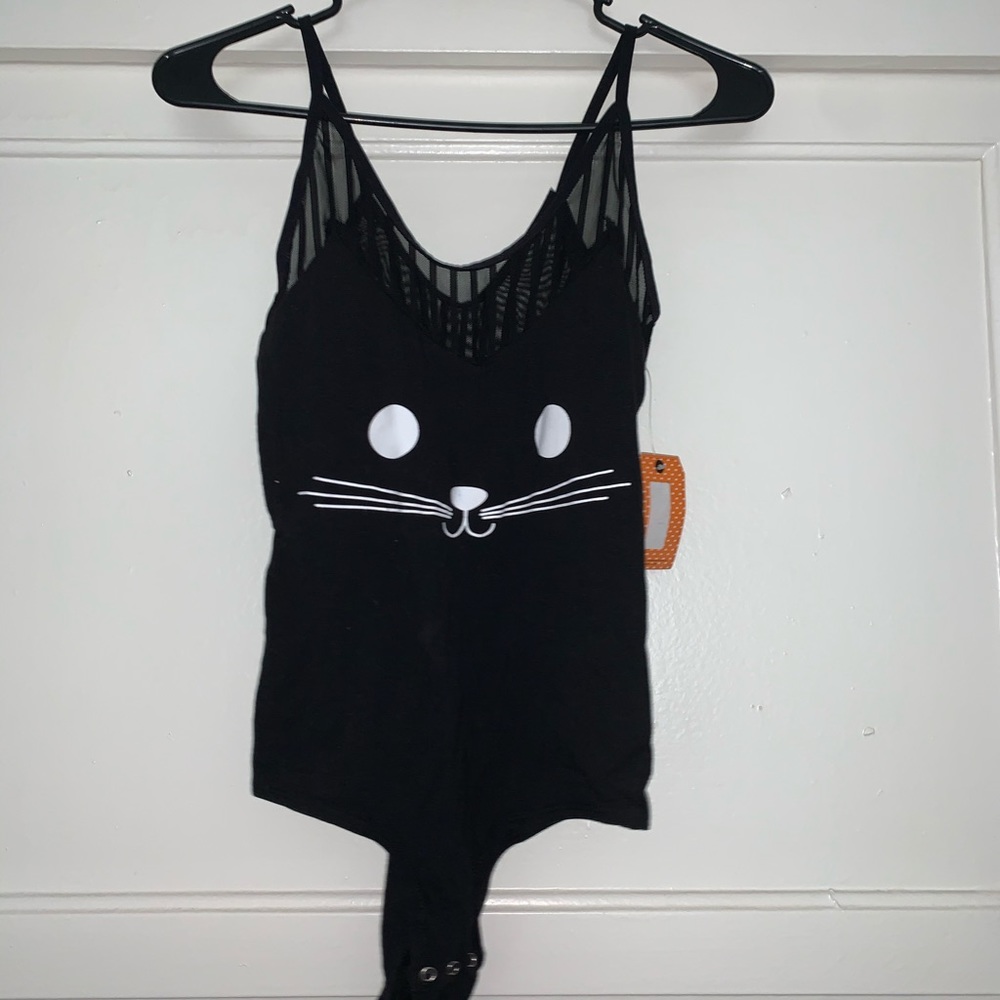 Cat skinny strap bodysuit
